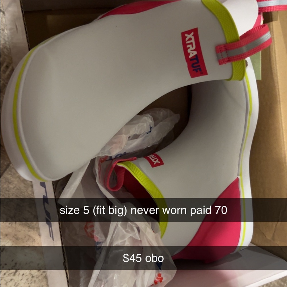 XTRATUF Pink and White Boots